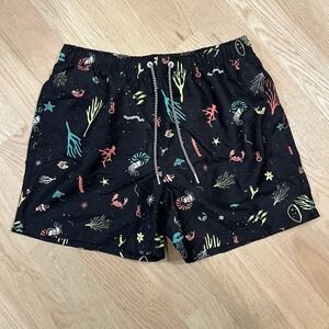 Boardies Men's Large Night Jungle Print Black Board Shorts Swim Trunks 5" New